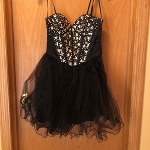 Black Corset Homecoming Dress